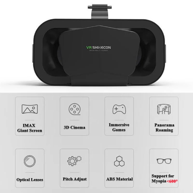 G10 IMAX 3D Movies Giant Screen Virtual Reality Glasses Google Cardboard Box VR Helmet for 4.7-7" Phone,Support Game Controller