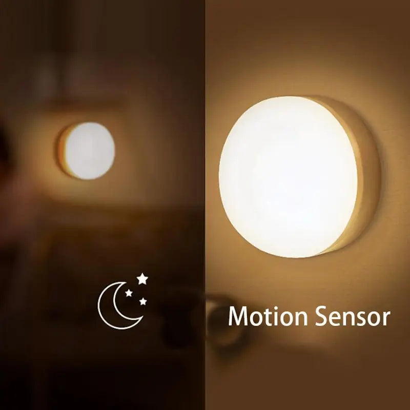 Lâmpada noturna LED inteligente com sensor de corpo humano, iluminação automática de emergência, carregamento USB, sucção magnética sem fio, luz noturna