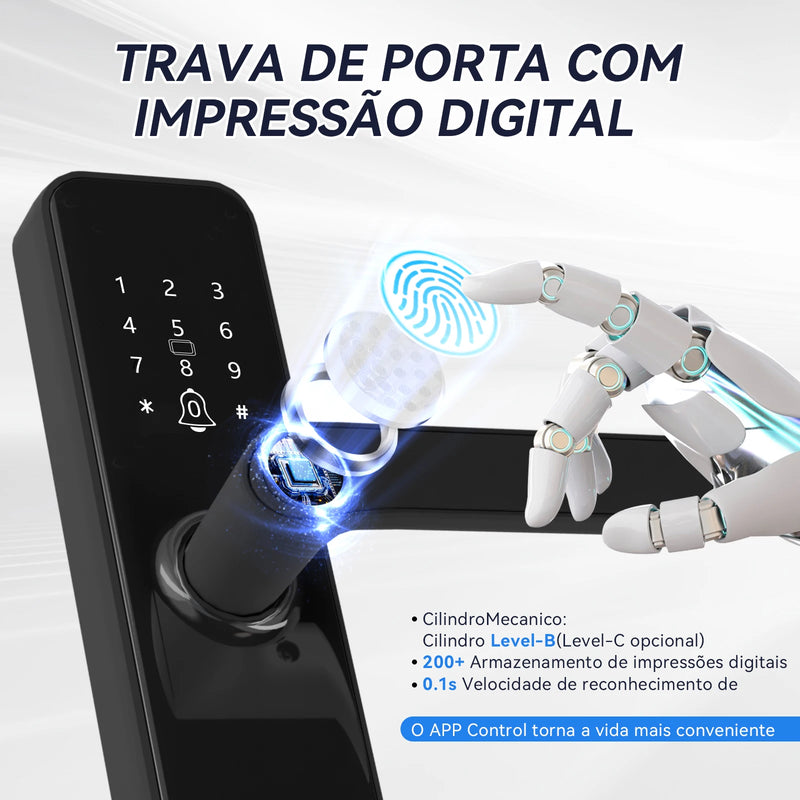 Intellar tuya wifi digital eletrônico inteligente fechadura da porta com câmera biométrica impressão digital cartão inteligente senha desbloqueio chave