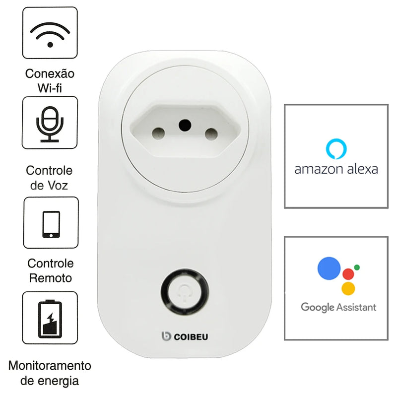 Tomada Inteligente Wifi Celular Alexa Google Home 10A LSPA8