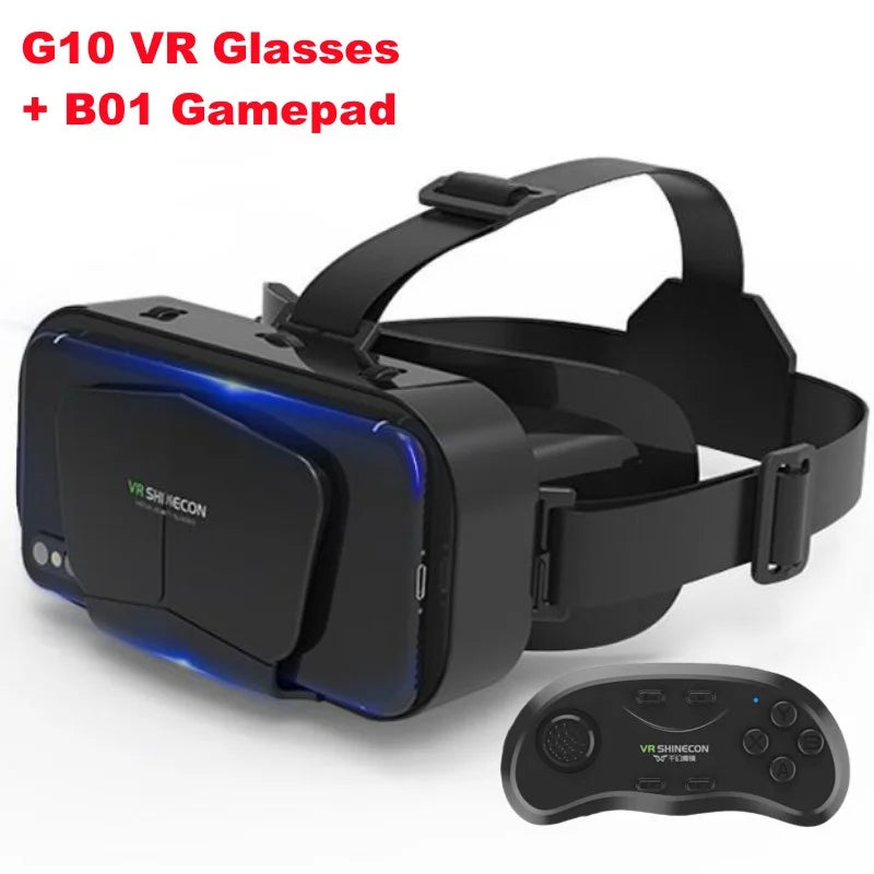 G10 IMAX 3D Movies Giant Screen Virtual Reality Glasses Google Cardboard Box VR Helmet for 4.7-7" Phone,Support Game Controller