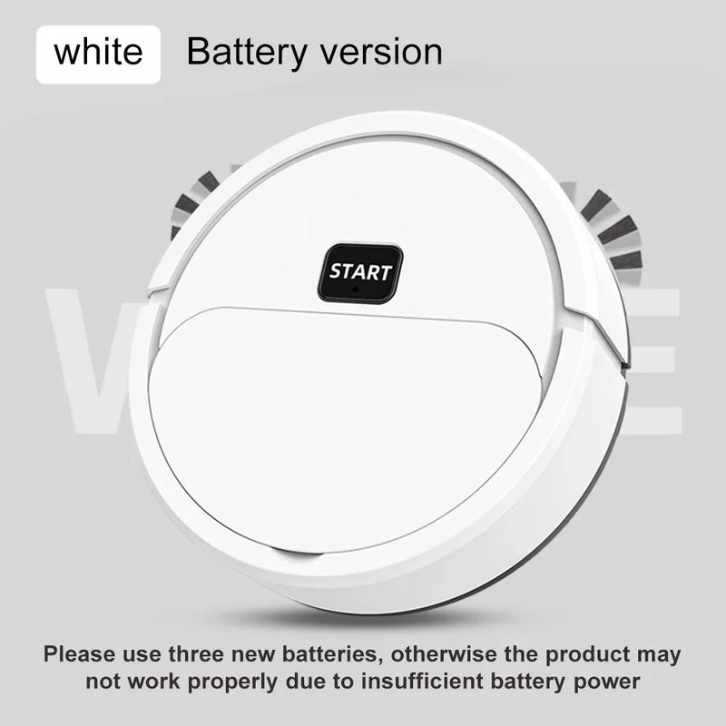 Robô aspirador de pó totalmente automático, varre o chão, mini limpador, uso doméstico, preguiçoso, inteligente, 3 em 1, varredor